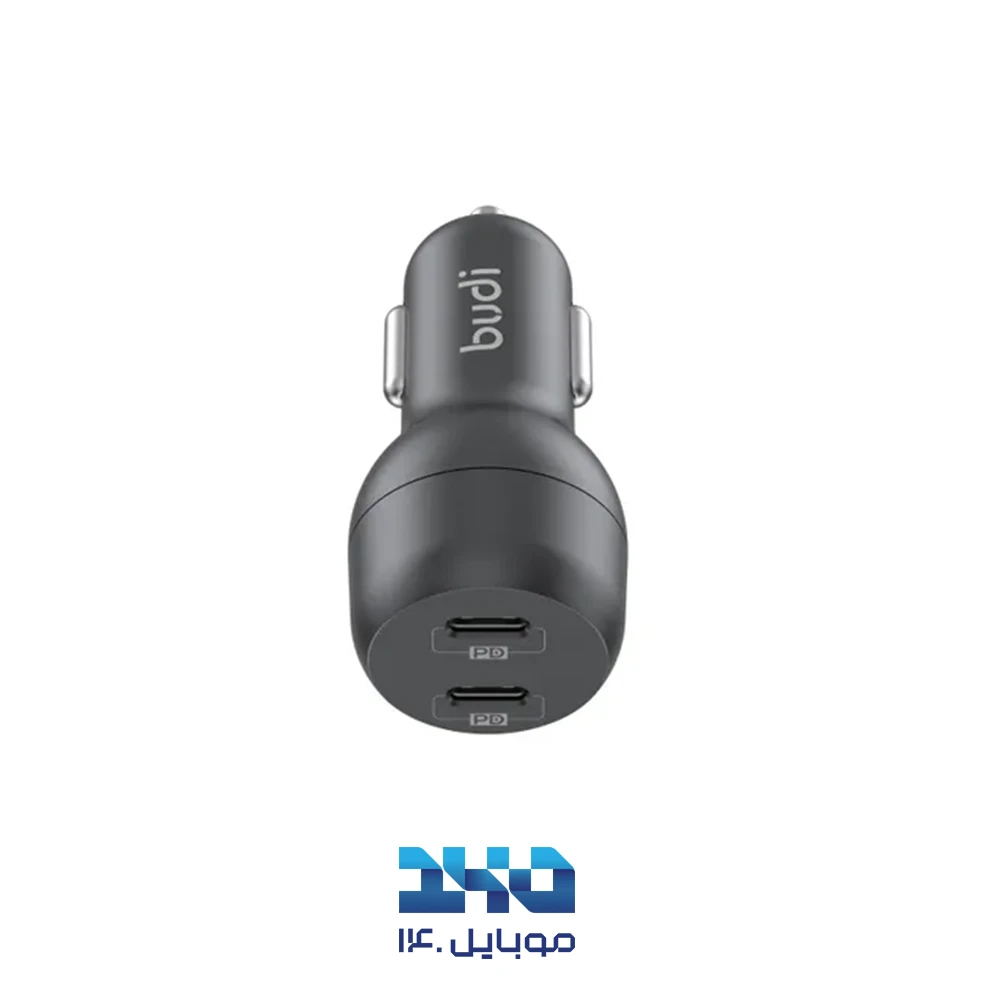 شارژر فندکی 40 وات بودی مدل CC108RTLB با کابل USB-C به لایتنینگ