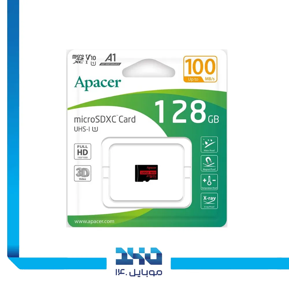 کارت حافظه  microSDXC UHS-1 V10 اپیسر مدل (R100) ظرفیت 128 گیگابایت