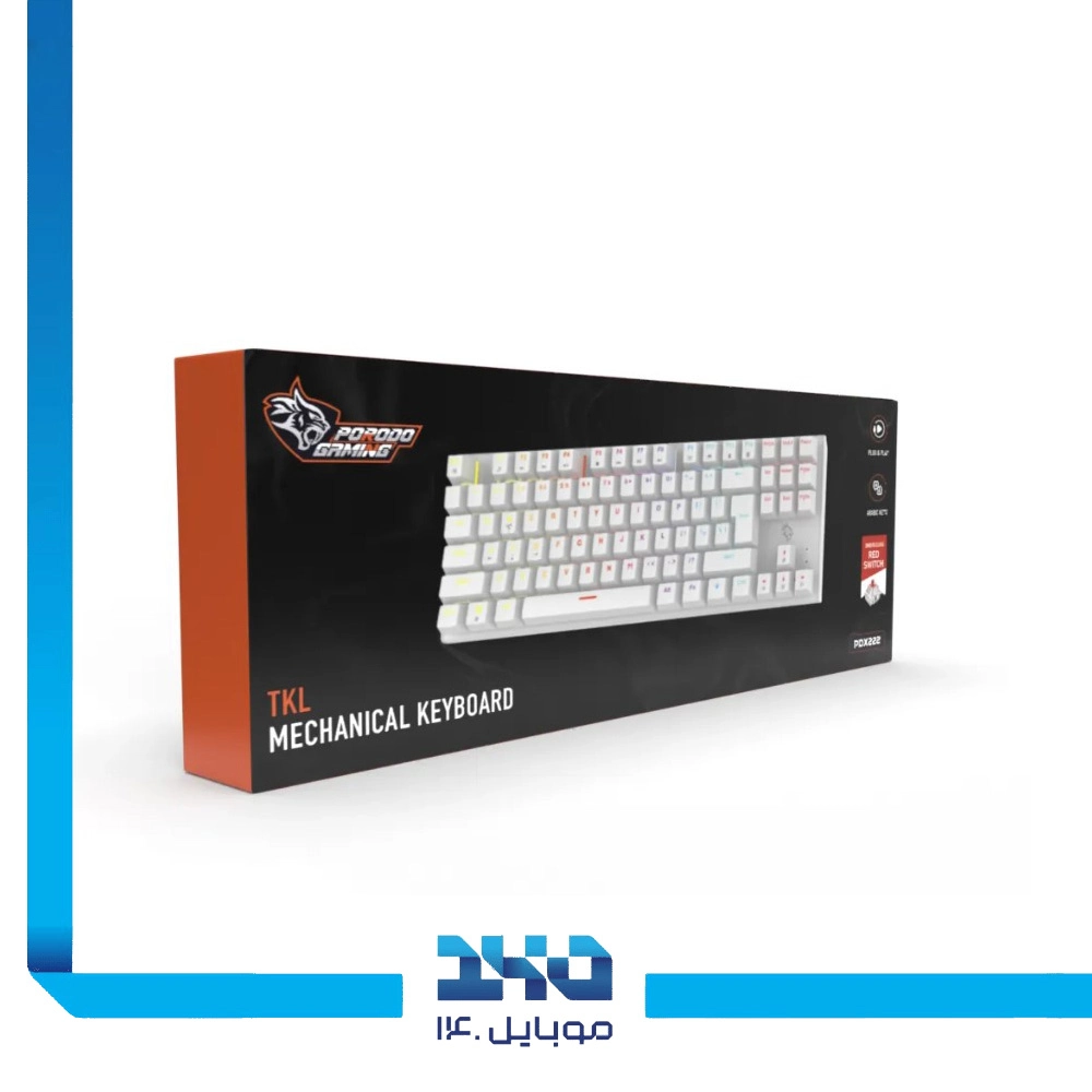 کیبورد مکانیکال گیمینگ پرودو TKL مدل (PDX222-WH)