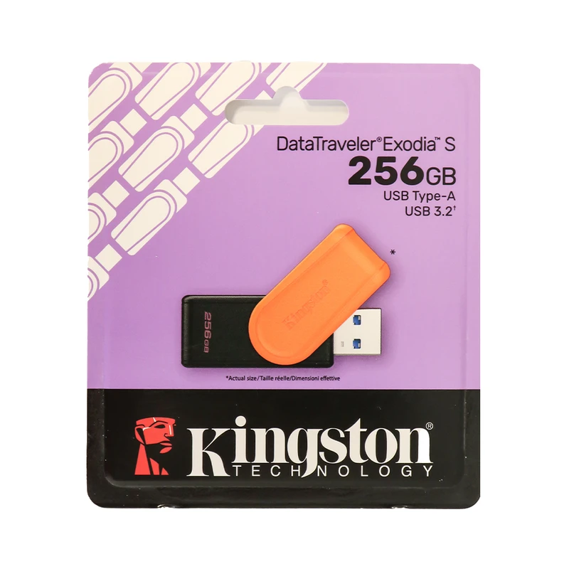 فلش مموری کینگستون مدل DataTraveler Exodia S با رابط USB 3.2 ظرفیت 256 گیگابایت