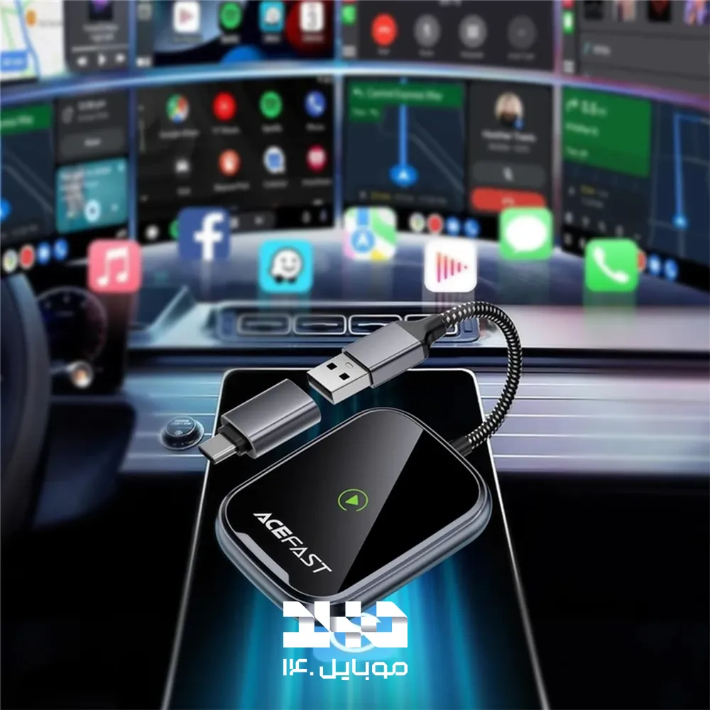 دانگل بی‌سیم اندروید اوتو/اپل کارپلی ایس فست مدل QC1