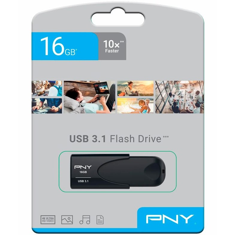 فلش مموری پی ان وای مدل Attache 4 ظرفیت 16 گیگابایت با رابط  USB 3.1