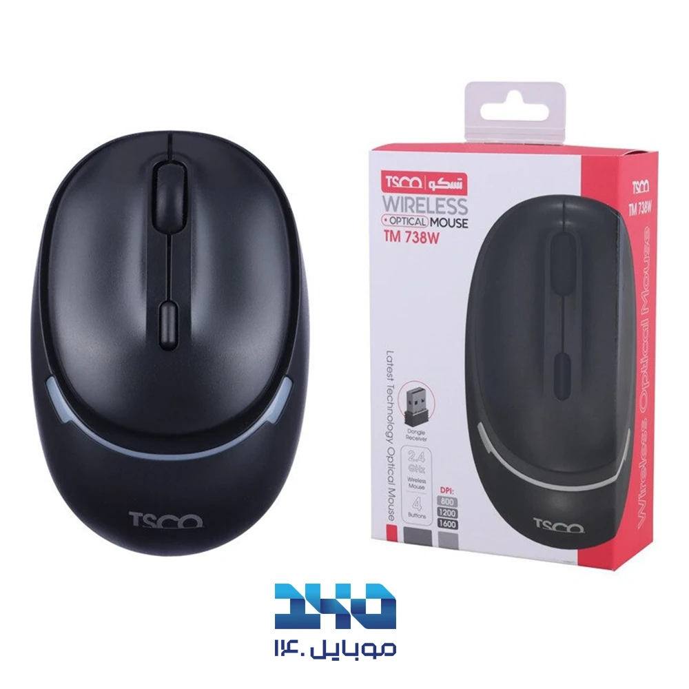 ماوس بی‌سیم تسکو مدل TM 738 W