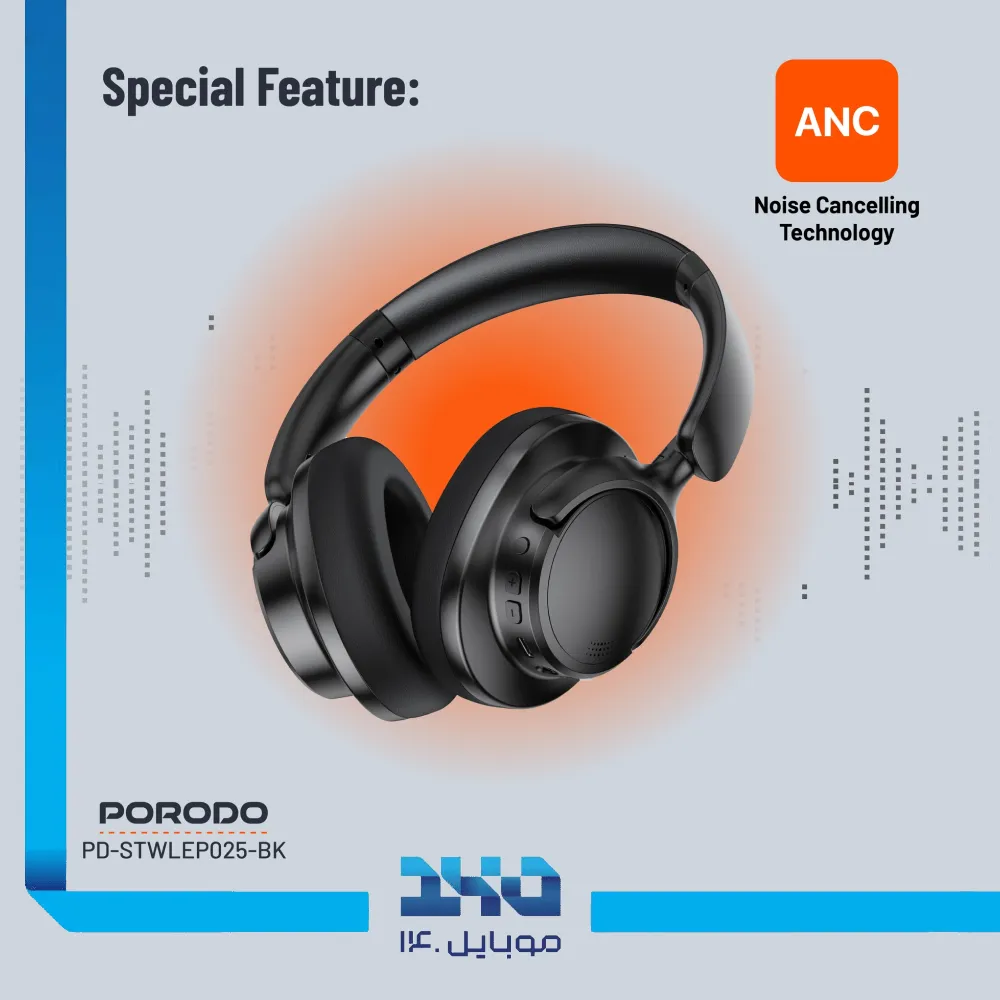 هدفون بیسیم پرودو با نویز کنسلینگ (ANC) مدل (Soundtec Zen)