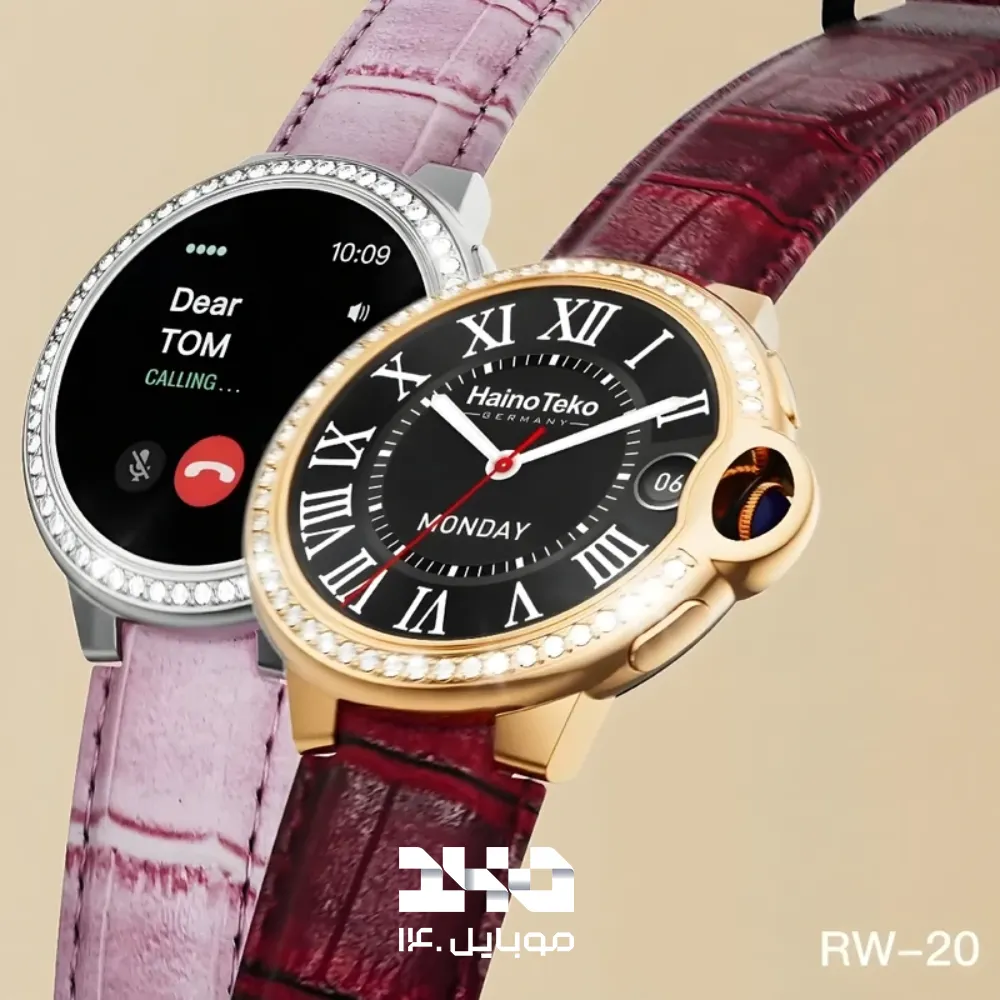 ساعت هوشمند 46 میلی متری هاینو تکو مدل RW-20 با بند چرمی