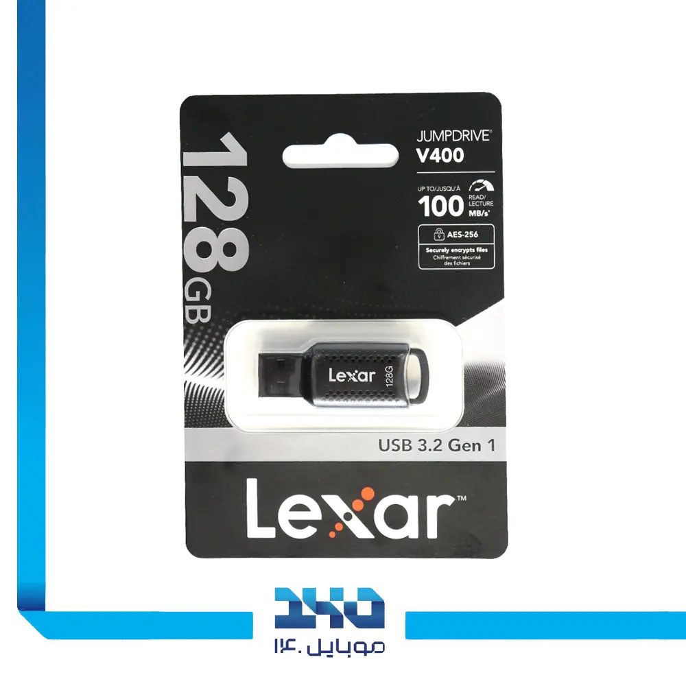 فلش مموری لکسار مدل (Jump Drive V400) ظرفیت 128 گیگابایت
