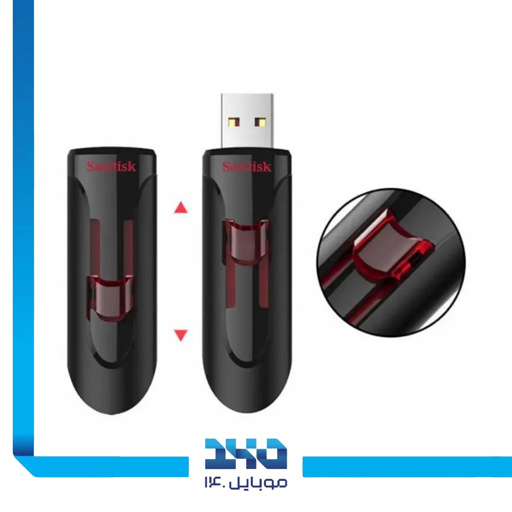 فلش مموری سن‌دیسک مدل (Cruzer Glide CZ600) ظرفیت 32 گیگابایت