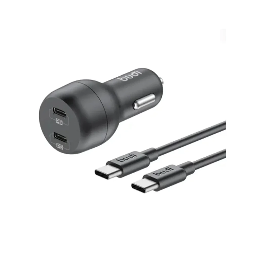 شارژر فندکی 40 وات بودی مدل CC108RTTB به همراه کابل دو سر USB-C