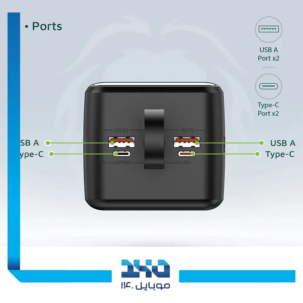 پاور بانک گرین لاین 50000 mAh مدل Tank