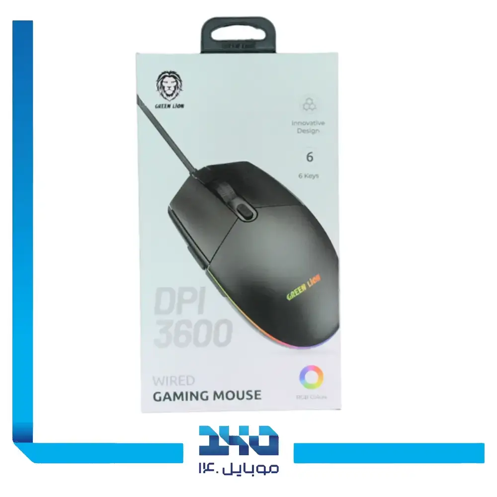 ماوس گیمینگ گرین لاین مدل Wired Gaming Mouse