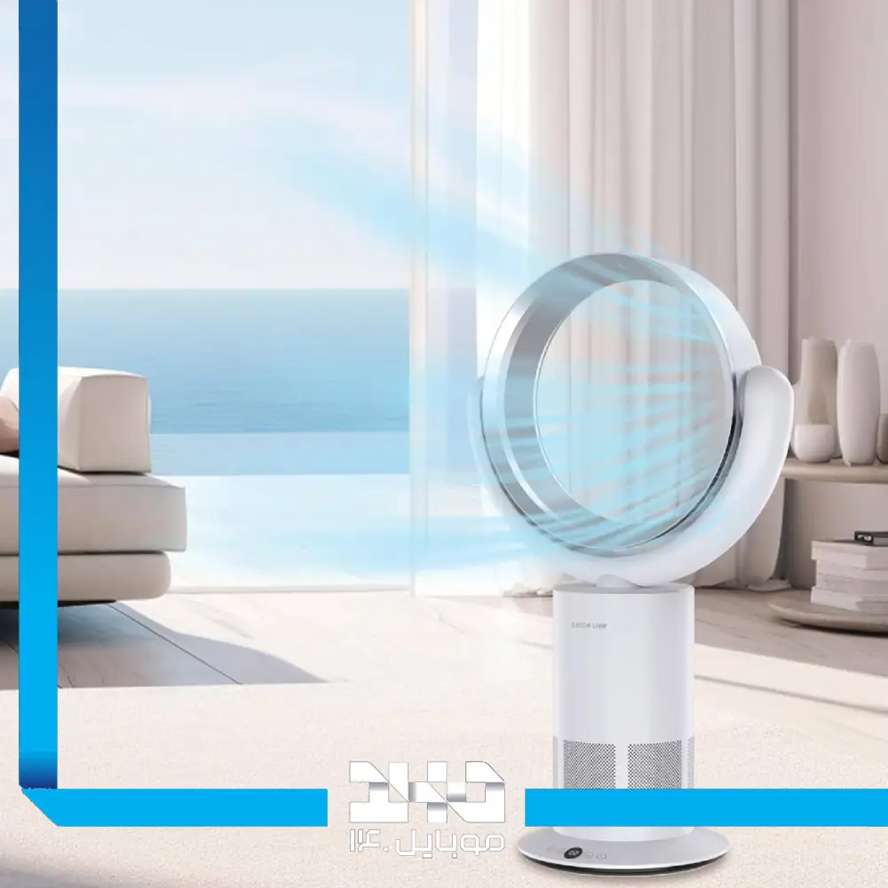 پنکه رو میزی گرین لاین مدل Air Ring Cooler Electric Bladeless GNARCOOLRWH