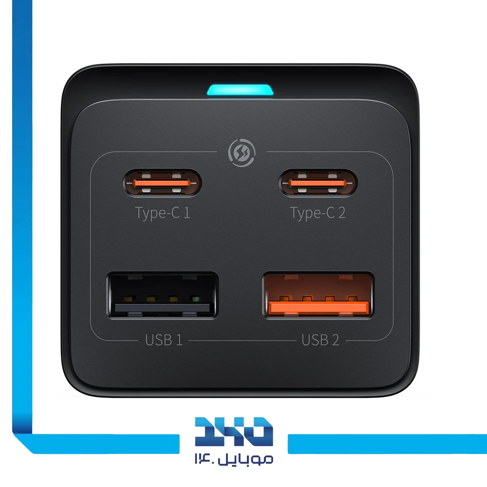 شارژر رومیزی 65 وات بیسوس مدل GaN3 Pro Power Combo