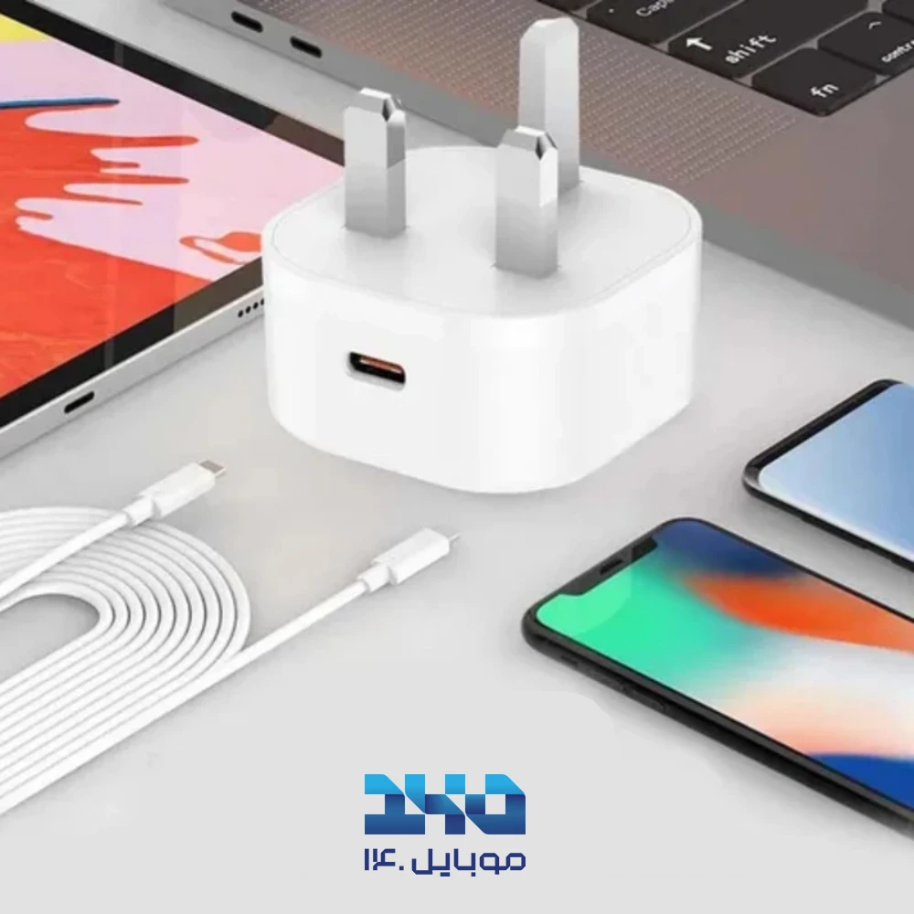 شارژر دیواری 20 وات بودی مدل AC361UTLWS به همراه کابل USB-C به لایتنینگ