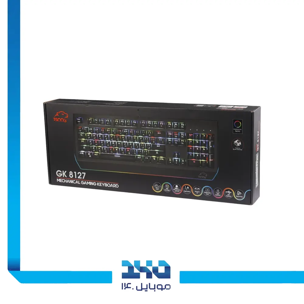 کیبورد گیمینگ با سیم تسکو مدل (GK8127)