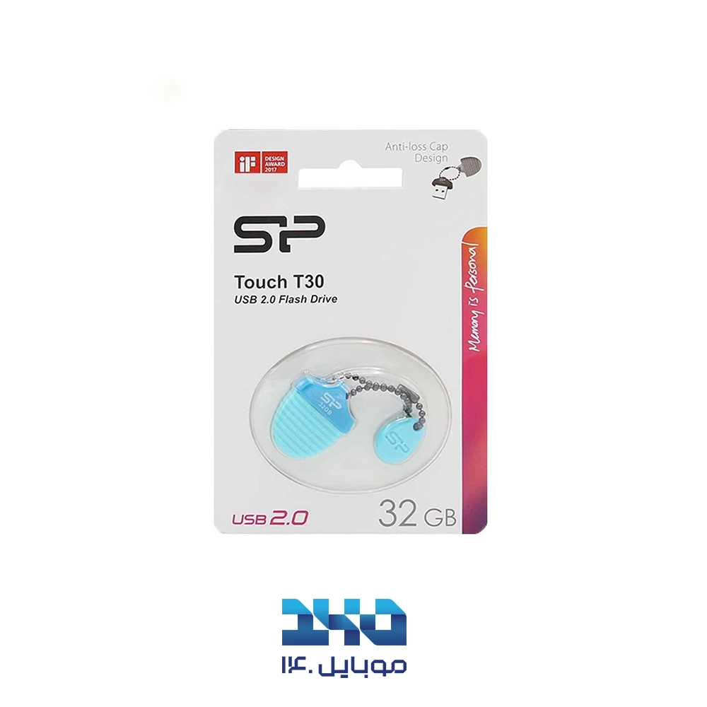 فلش مموری سیلیکون پاور USB 2 مدل Touch T30 ظرفیت 32 گیگابایت