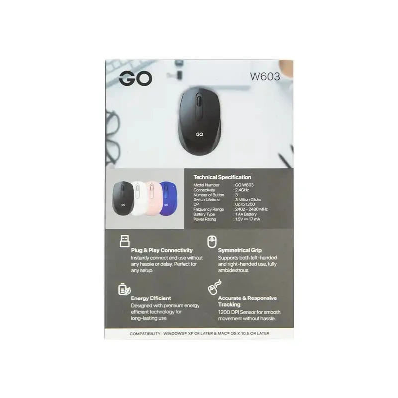 ماوس بی‌سیم فن تک مدل (GO W603) Fantech GO W603 Wireless Mouse