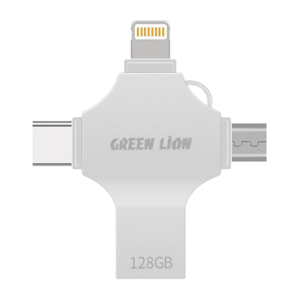 فلش مموری 4 به 1 گرین لاین مدل (GN4IN1USB128SL) USB 4 ظرفیت 128 گیگابایت