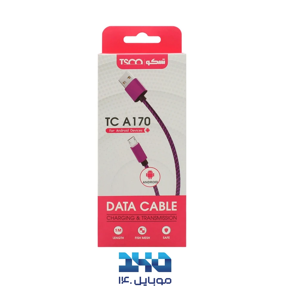 کابل شارژ و دیتا میکرو یو اس بی تسکو مدل TC A170 طول 1 متر