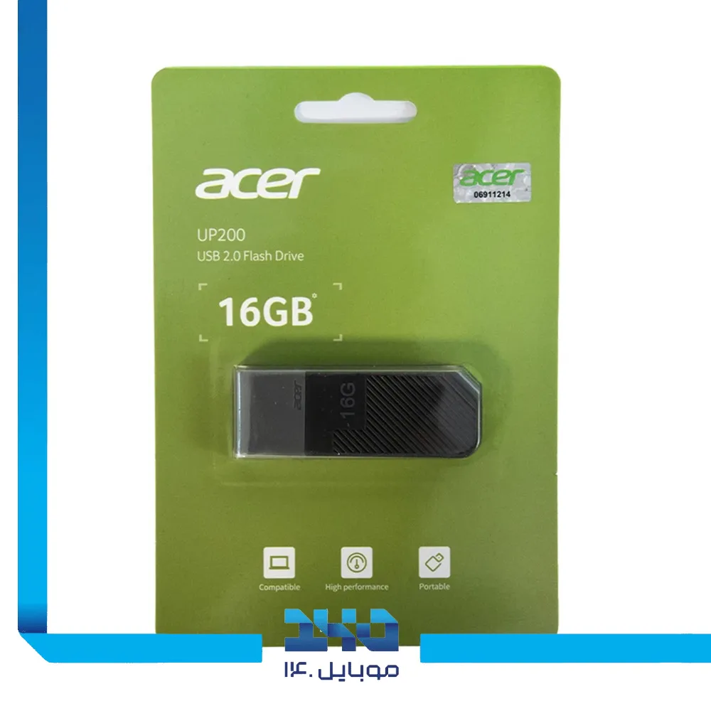 فلش مموری ایسر مدل (UP200) با رابط USB 2.0 ظرفیت 16 گیگابایت